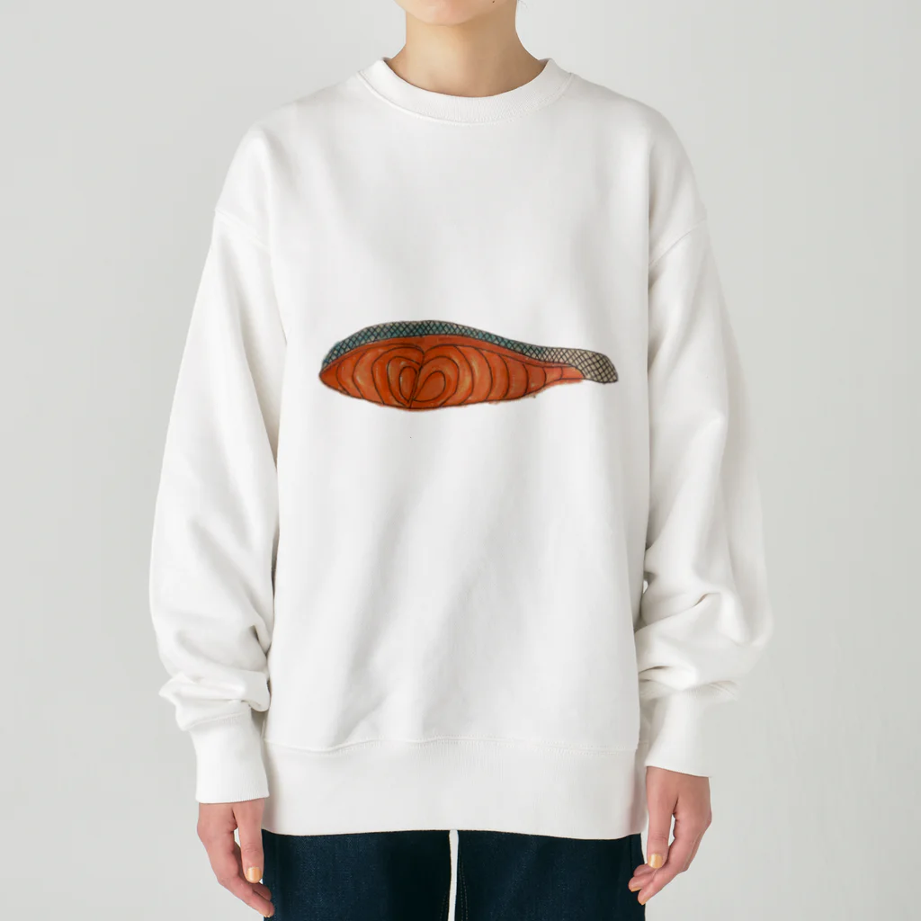 にゃあsama@減量中の銀鮭 Heavyweight Crew Neck Sweatshirt