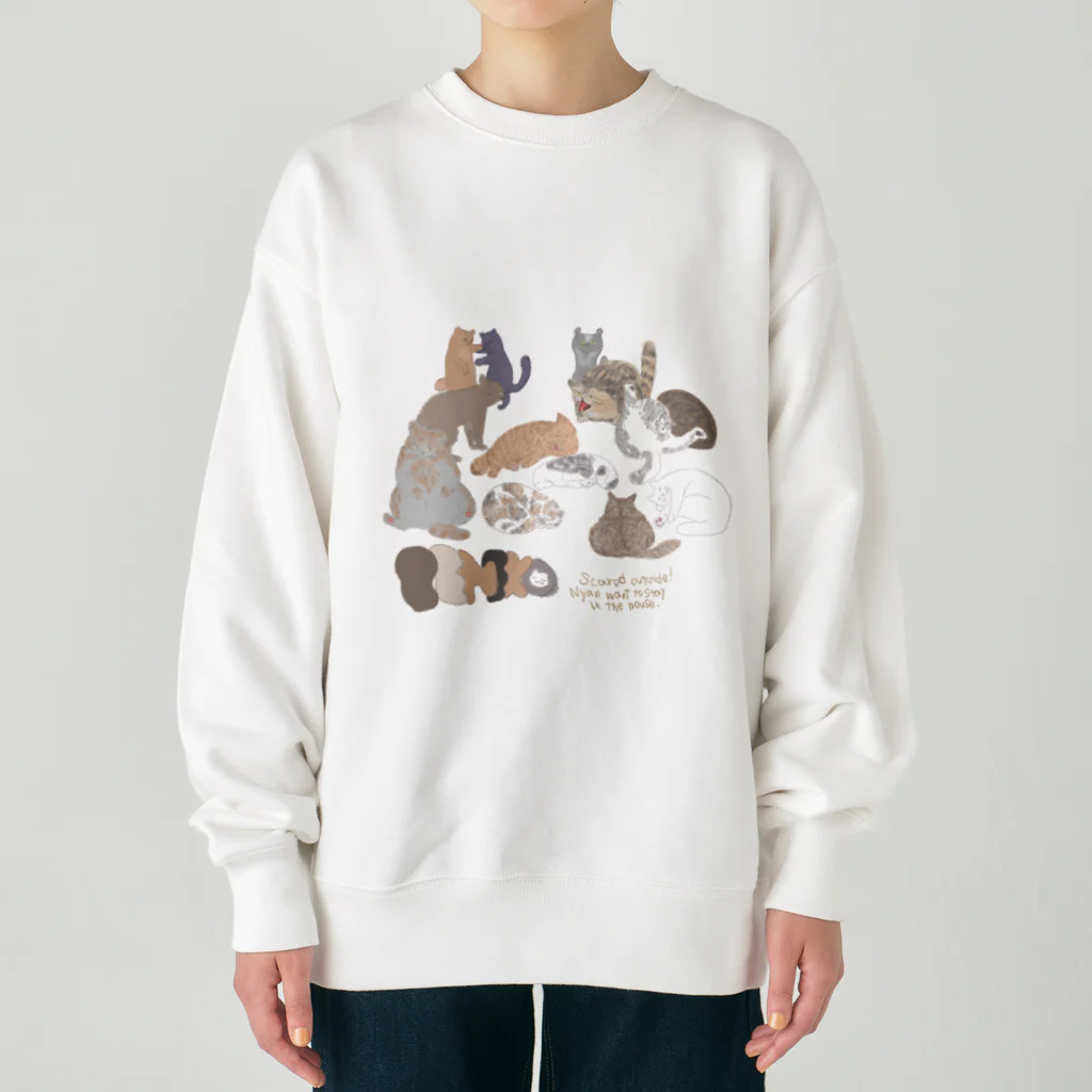 ktmの家に居たい猫 Heavyweight Crew Neck Sweatshirt