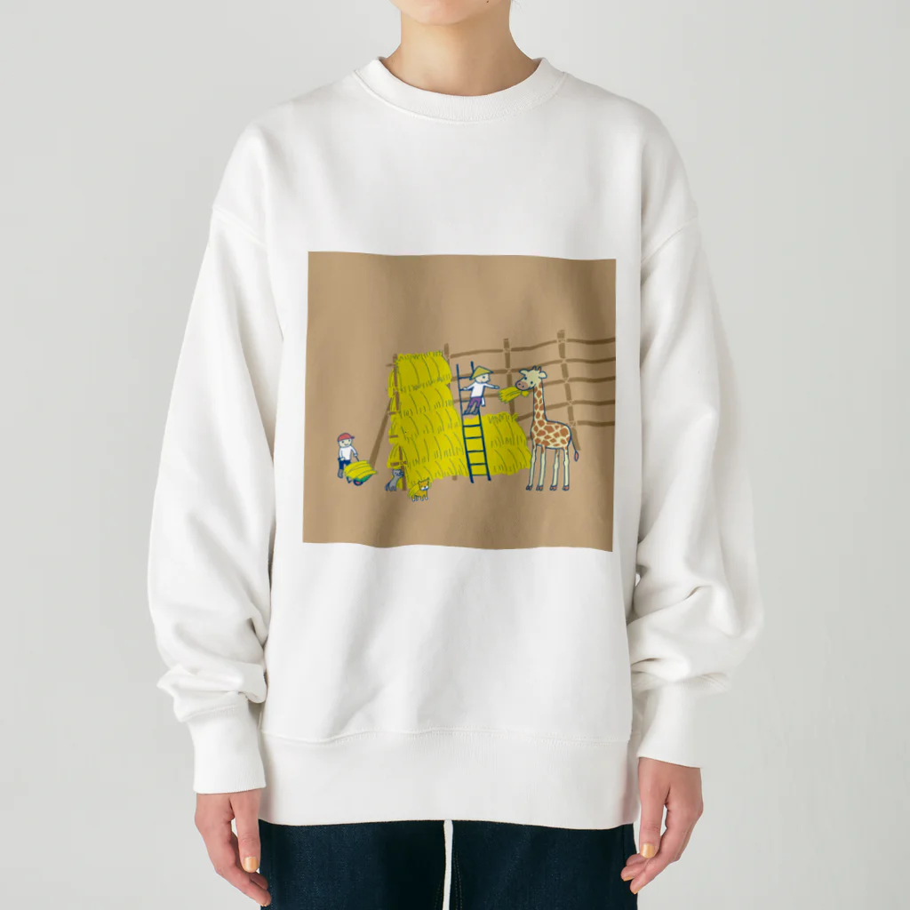 はやし企画のはざかけを手伝うキリン Heavyweight Crew Neck Sweatshirt