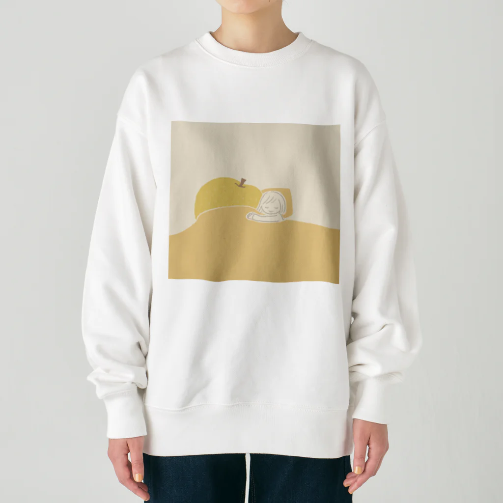 はやし企画の梨を撫でながら寝たい Heavyweight Crew Neck Sweatshirt