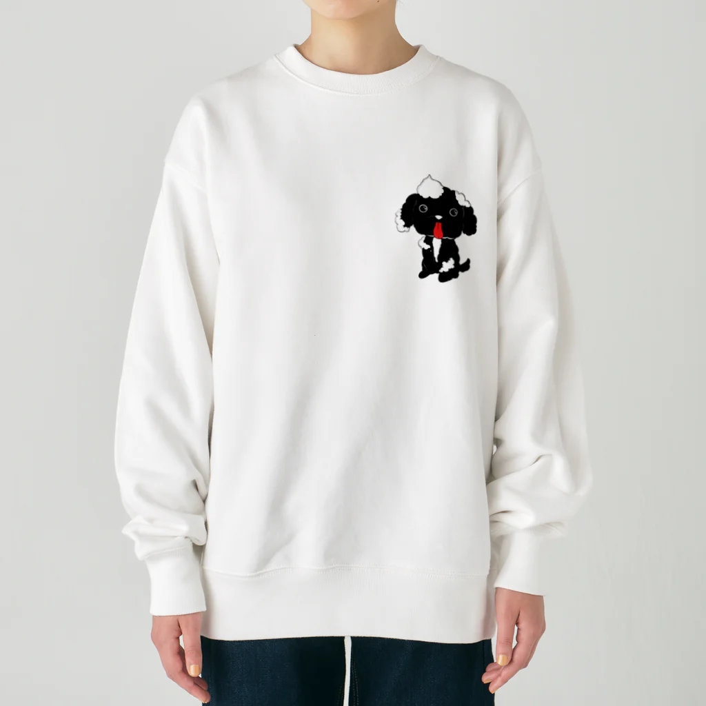 太鳳(たお)の黒モジャ×泡活 Heavyweight Crew Neck Sweatshirt