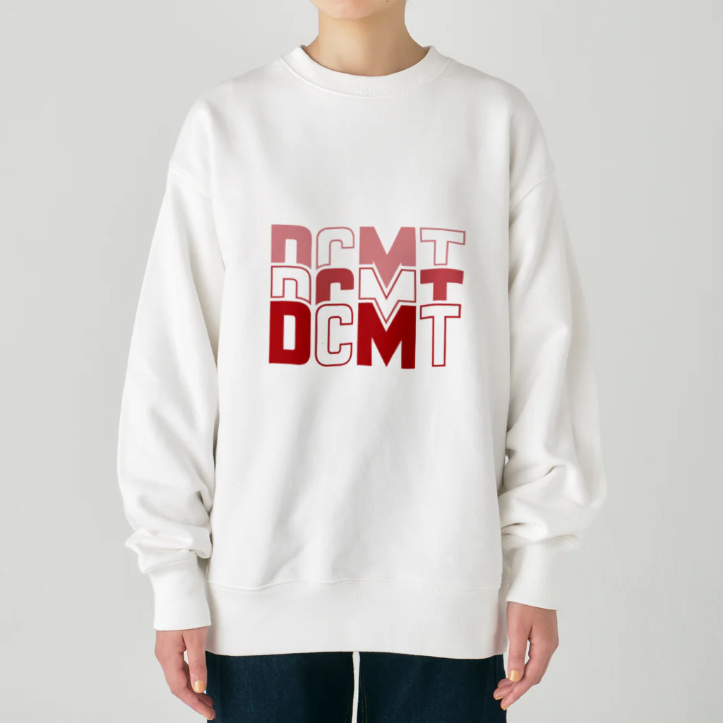 ドコデモモタード*DOCOMOTAのBack:3D DOCOMOTA  F:DCMT Logo レッド Heavyweight Crew Neck Sweatshirt