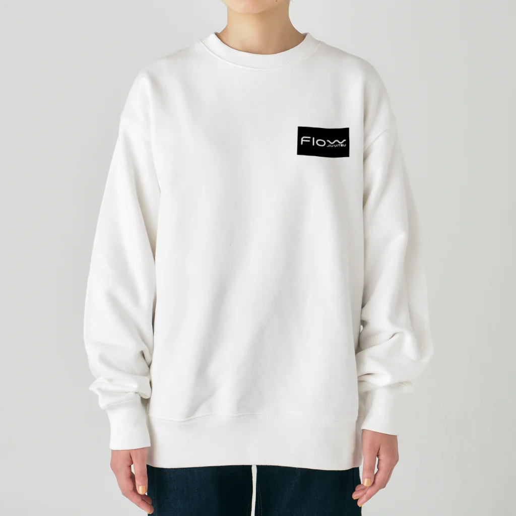 フロー柔術ネットショップのフロー柔術黒長方形ロゴ Heavyweight Crew Neck Sweatshirt