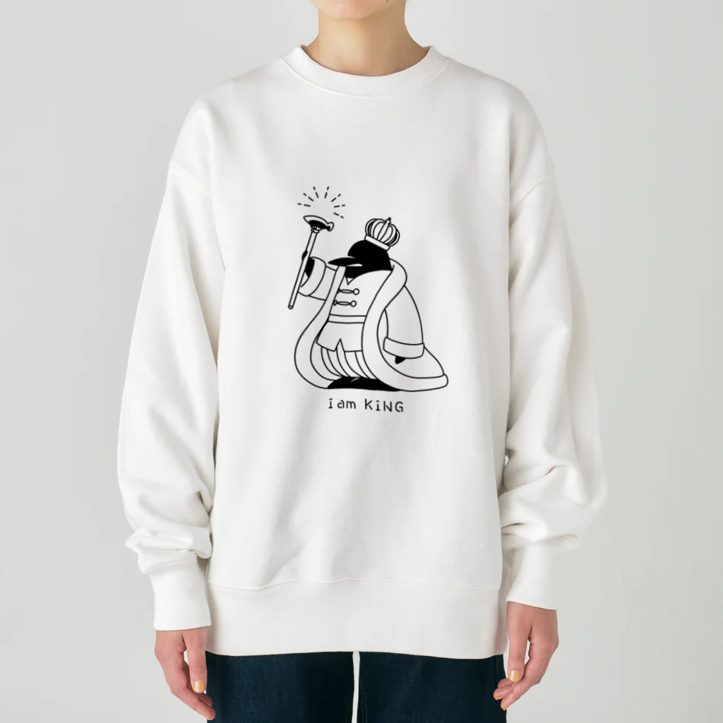 さくらい屋の王様ペンギン(黒) Heavyweight Crew Neck Sweatshirt