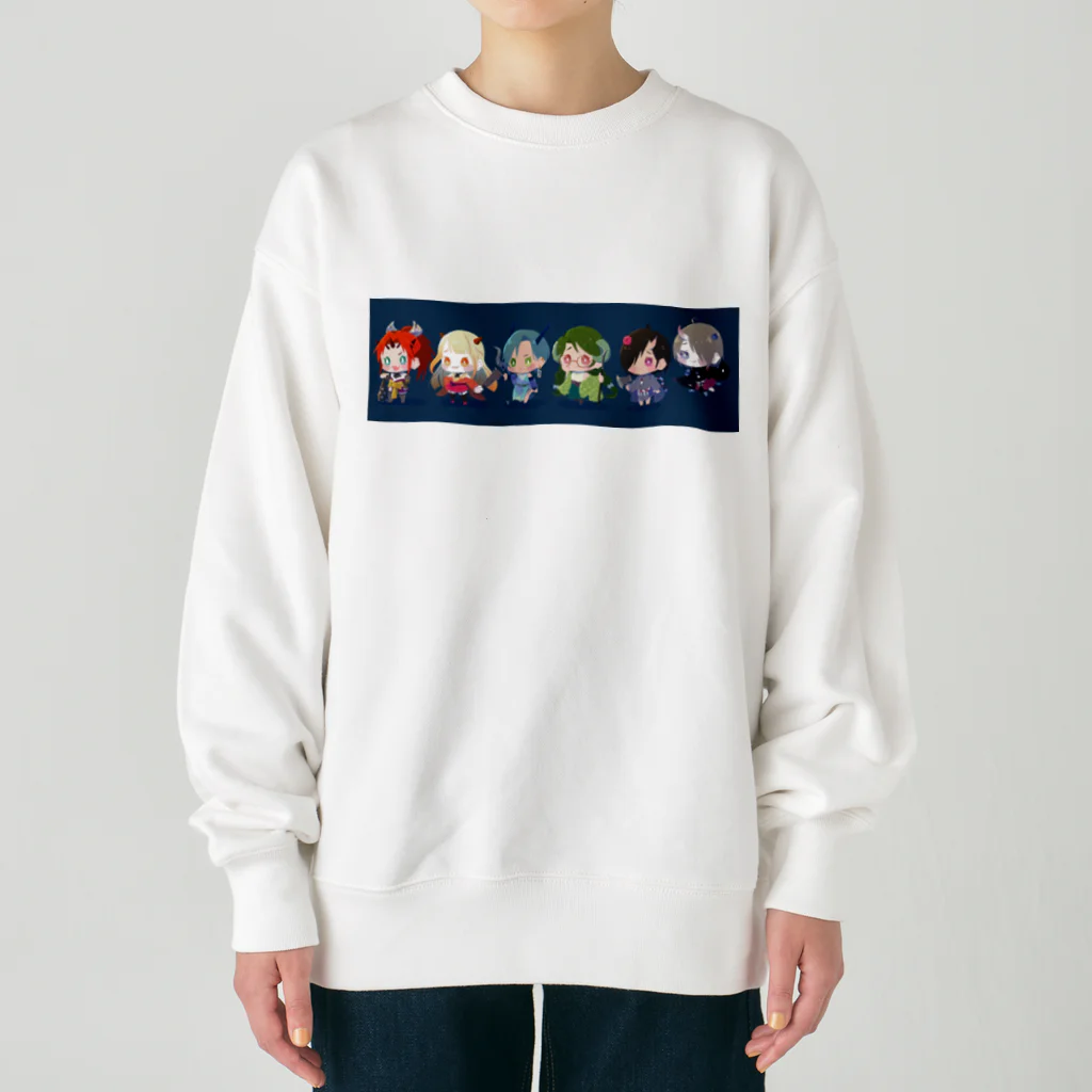 charu屋さんの鬼娘ズ Heavyweight Crew Neck Sweatshirt