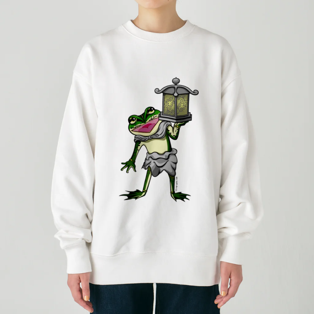 もむのふの爬虫類グッズやさんの天燈鬼トノサマガエルちゃん Heavyweight Crew Neck Sweatshirt