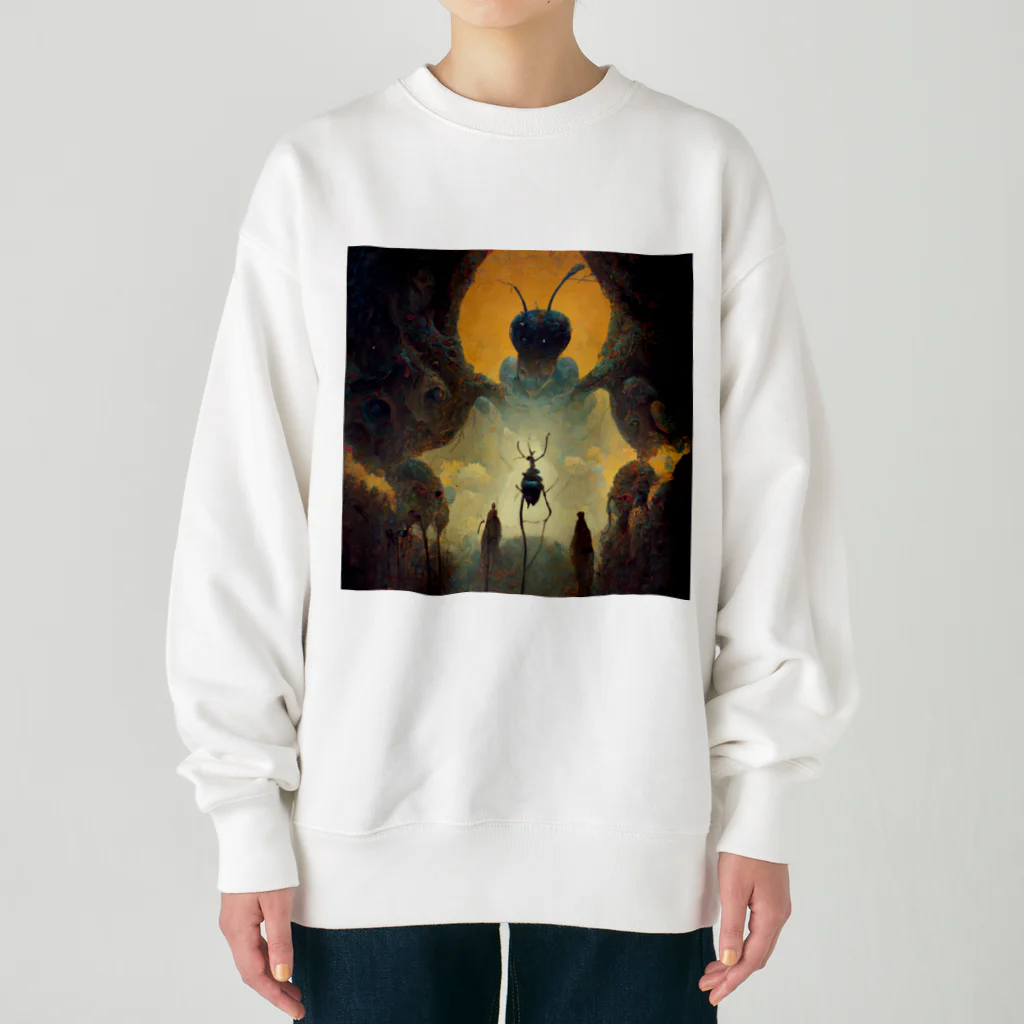 temple t-shirtshopのアリの神様 Heavyweight Crew Neck Sweatshirt