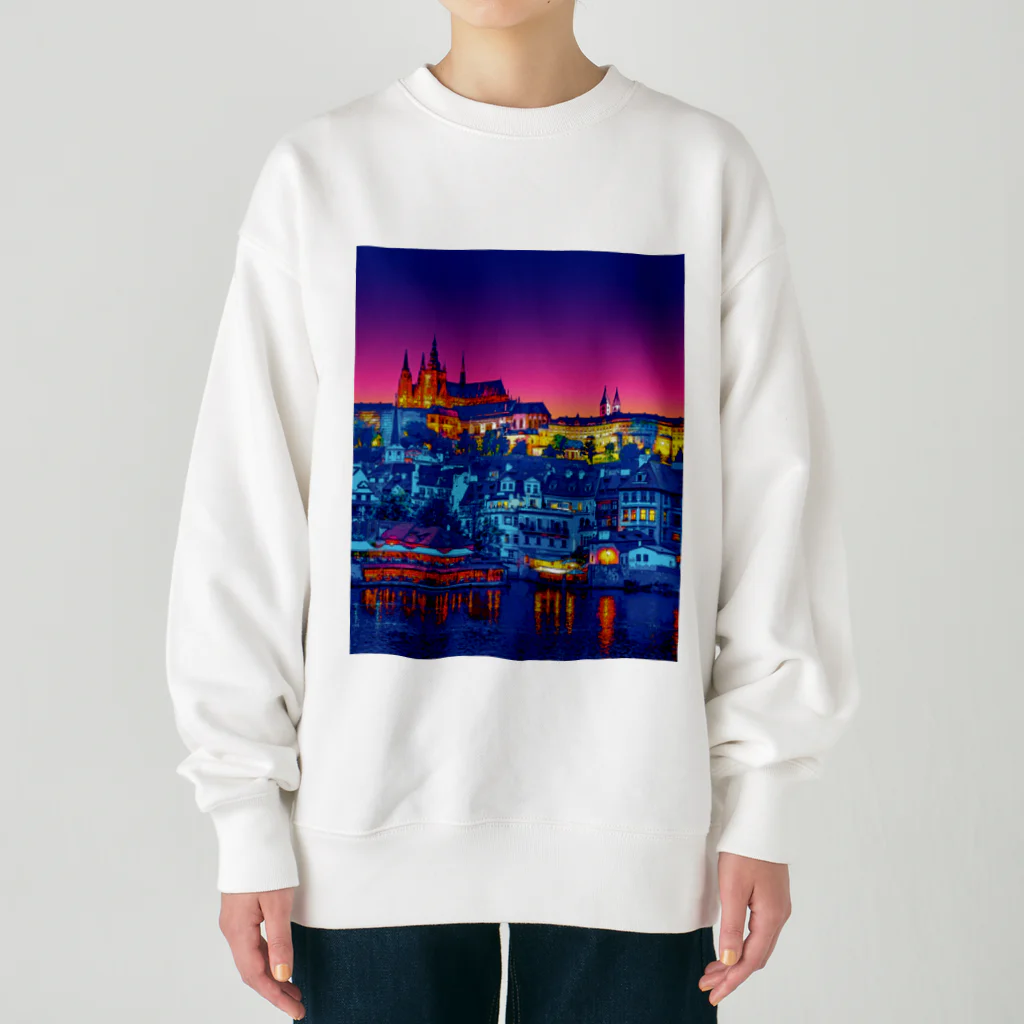 GALLERY misutawoのチェコ プラハの夕暮れ Heavyweight Crew Neck Sweatshirt