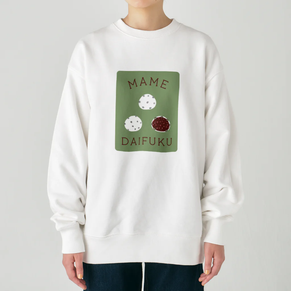 スロータイプ書店 Slowtype Booksの豆大福 背景有 289 Heavyweight Crew Neck Sweatshirt