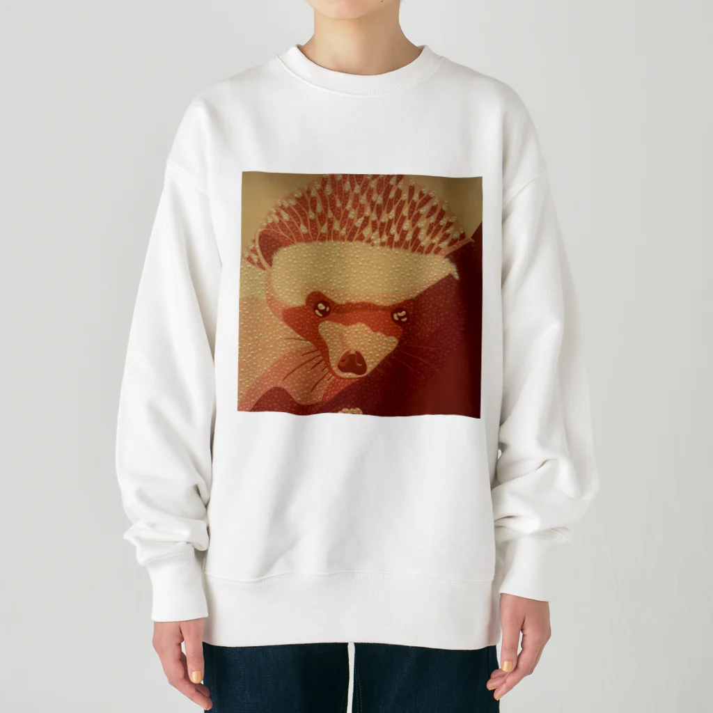 Livieのヘッジホッグ orange  Heavyweight Crew Neck Sweatshirt