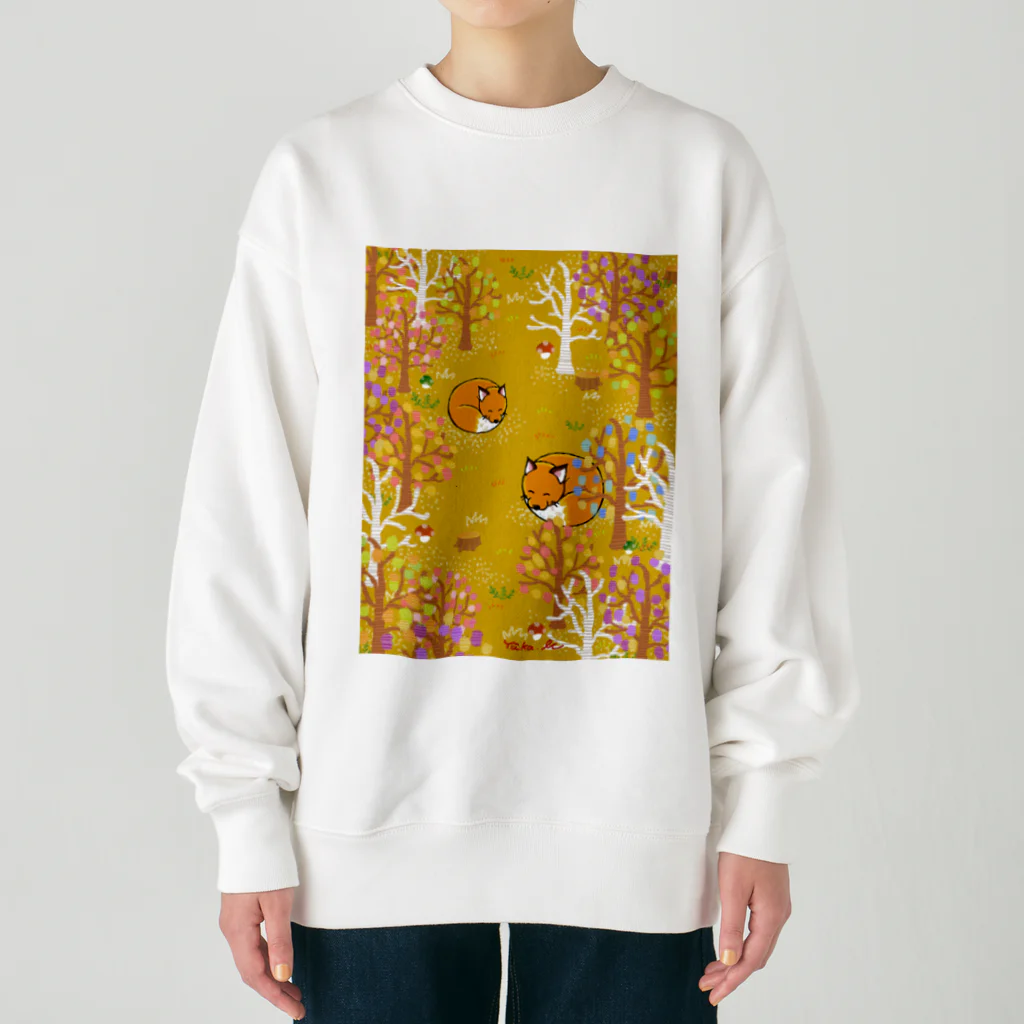 前田悠花｜イラストレーターの★きつねの森★ Heavyweight Crew Neck Sweatshirt