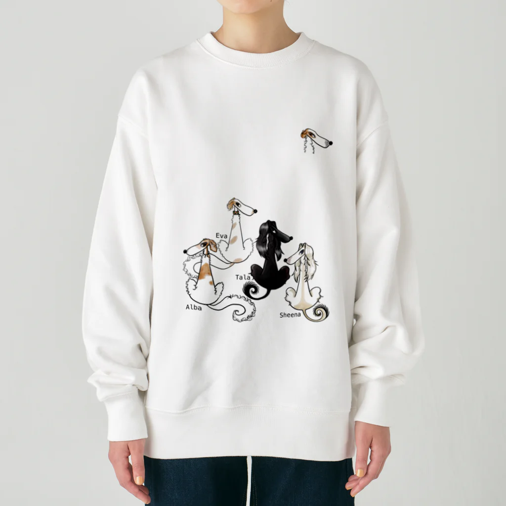 UnchienのTeam Borzoi Nonki Heavyweight Crew Neck Sweatshirt