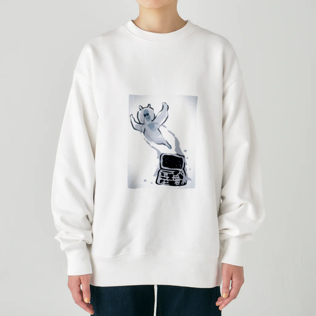 moimoi_50000cmのパーソナルコンピュータ水没クリオネ Heavyweight Crew Neck Sweatshirt