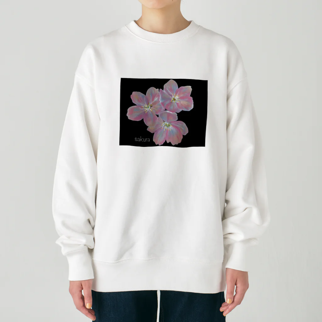 miraiの夢見るショップの輝くsakura Heavyweight Crew Neck Sweatshirt