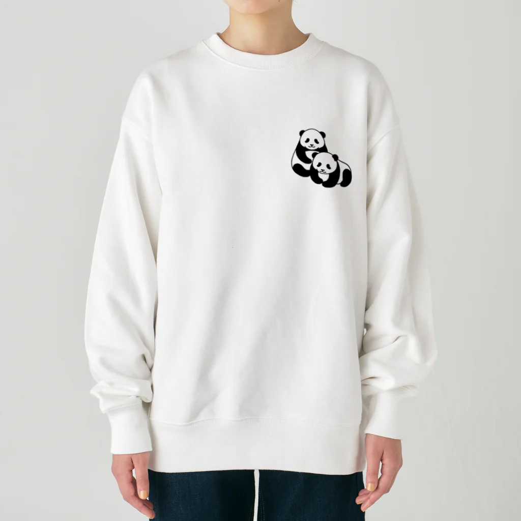 chippokeの双子パンダ Heavyweight Crew Neck Sweatshirt