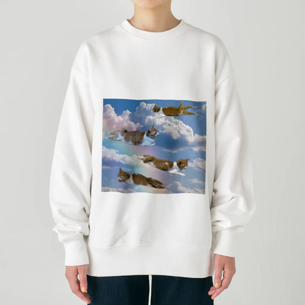 ＠相模原市中央区上溝七丁目の飛びましたウザいやつ Heavyweight Crew Neck Sweatshirt