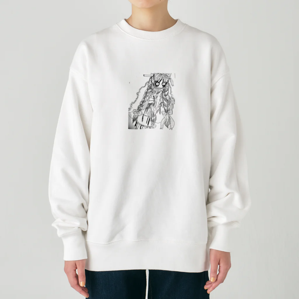 ぎゃめしょっぷのこわいおんなのひと Heavyweight Crew Neck Sweatshirt