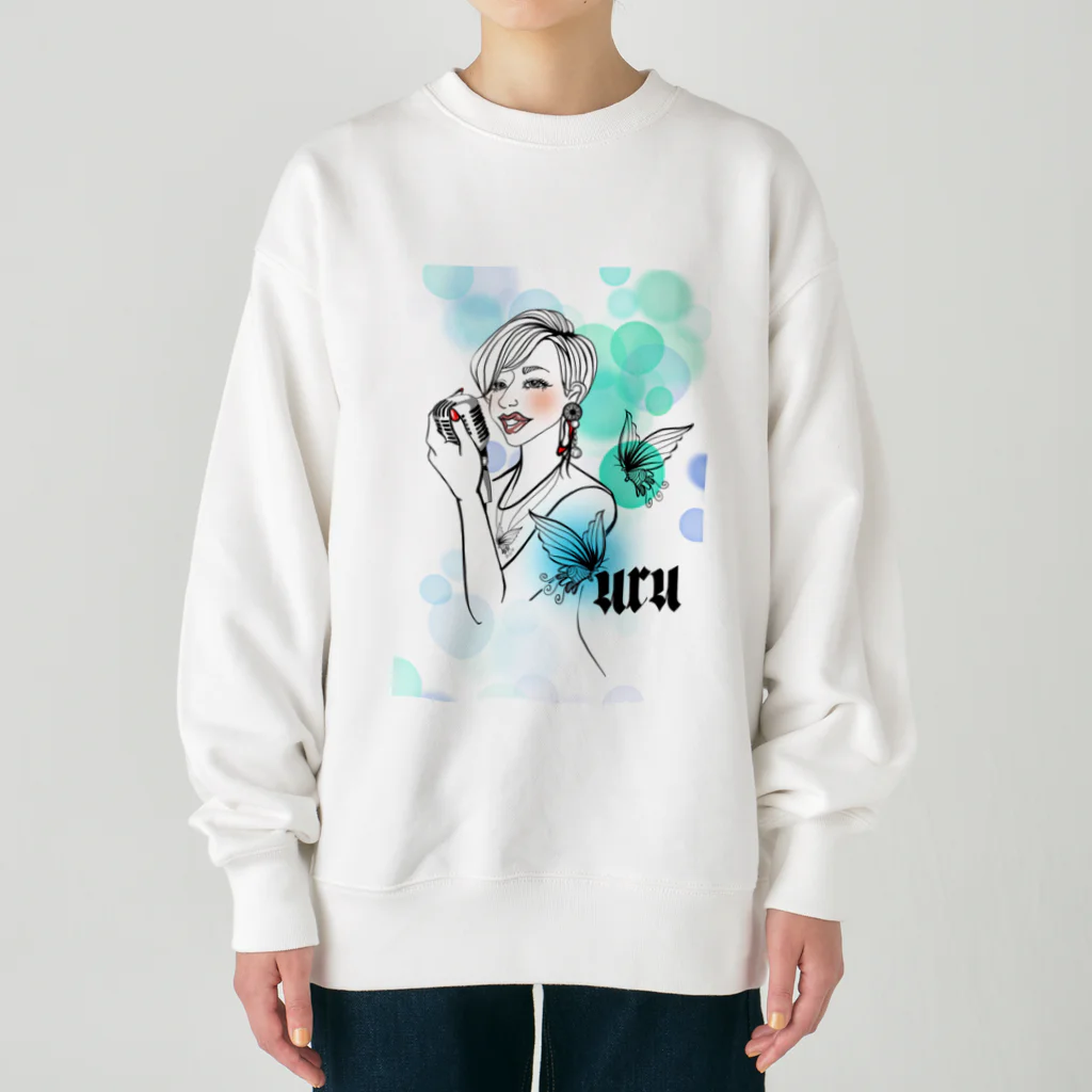 🫧🦋uru🎙ぅʓ👠💕の🫧🦋uru🎙ぅʓ 👠💕グッズ Heavyweight Crew Neck Sweatshirt