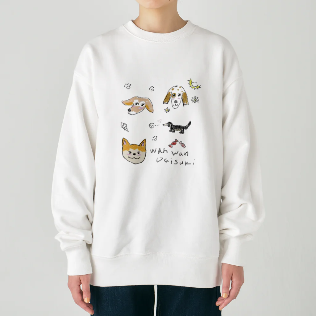 アウトドア大好き秋田犬の◇WanWanDaisuki◇ Heavyweight Crew Neck Sweatshirt