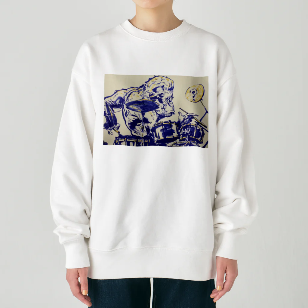 KyeeeのWanaenaes Drummer the Orangutan Heavyweight Crew Neck Sweatshirt