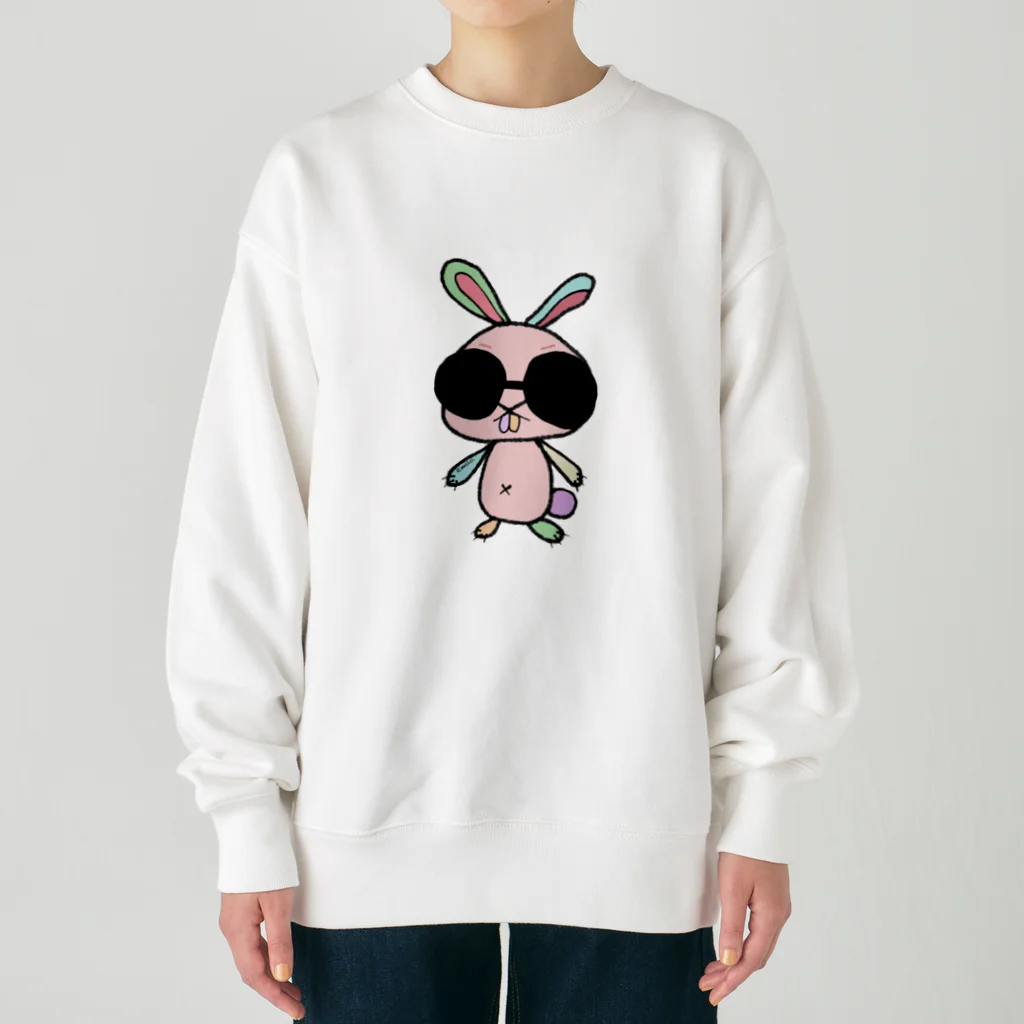 mon chou chouのカラフルうさぎのラビ丸君★ Heavyweight Crew Neck Sweatshirt