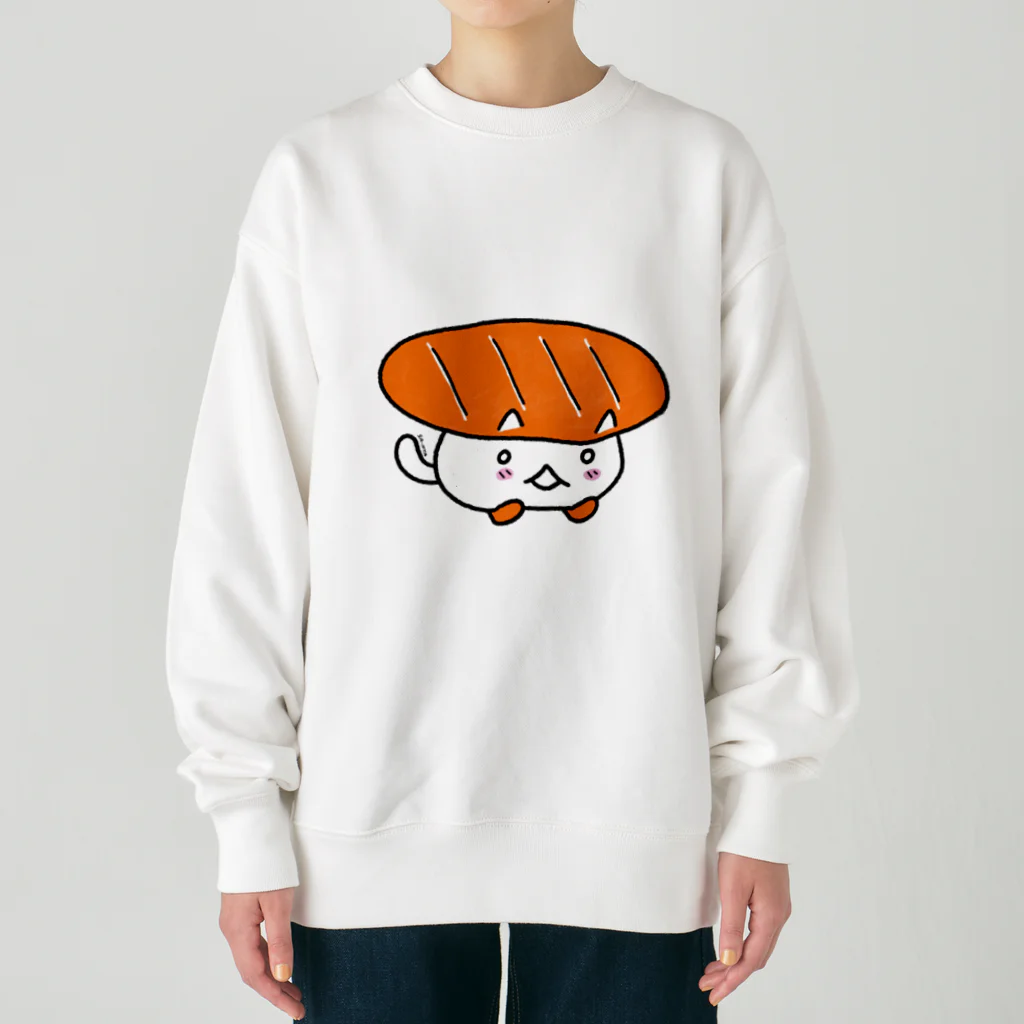 どうぶつ回転寿司のサーにゃ Heavyweight Crew Neck Sweatshirt