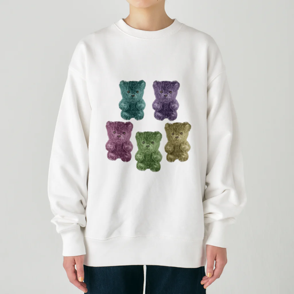 ふわふわすと〜くのくまちゃむれんじゃ〜 Heavyweight Crew Neck Sweatshirt