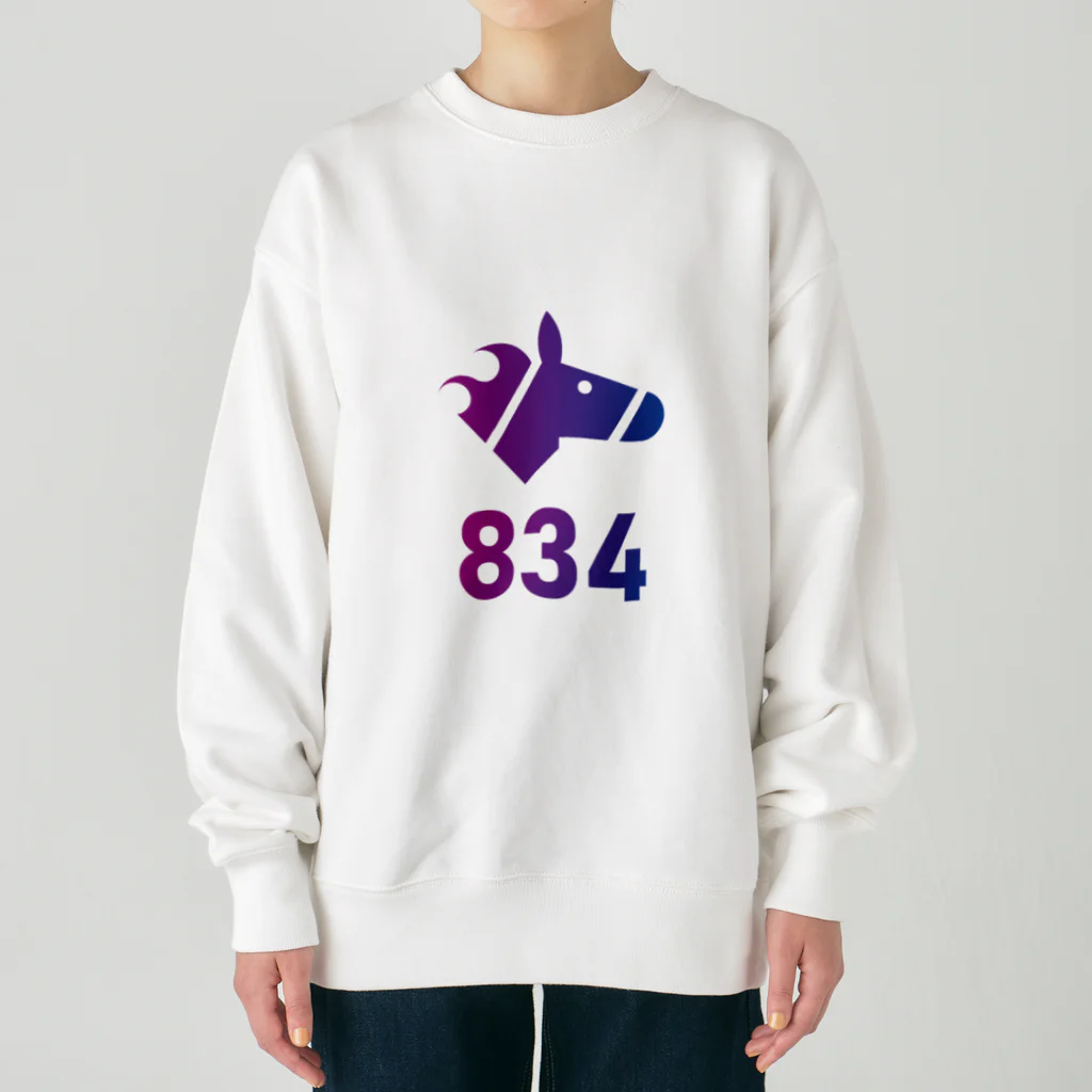 ばさし🐴 - Basashiの834ロゴ Heavyweight Crew Neck Sweatshirt