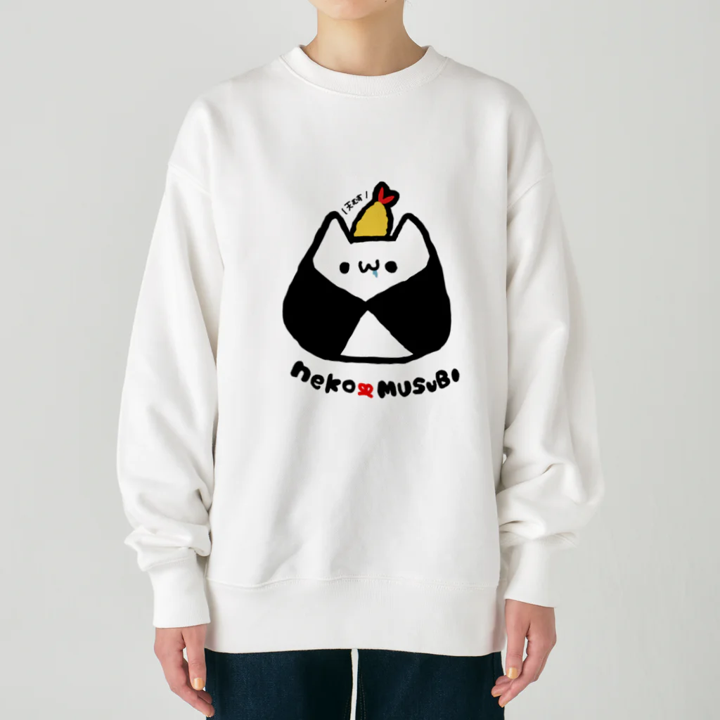 ramuramu05の(背景なし)ねこむすび(天) Heavyweight Crew Neck Sweatshirt