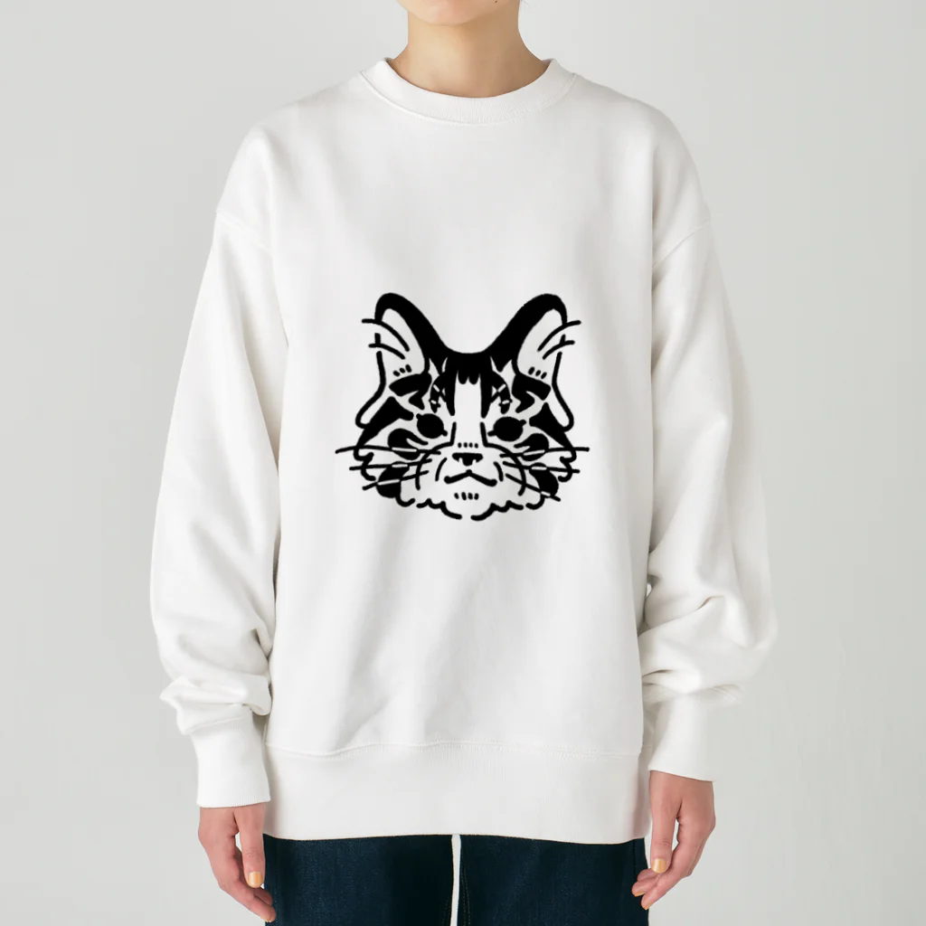 森のおかあさんのおたくのおねこさま（#01） Heavyweight Crew Neck Sweatshirt