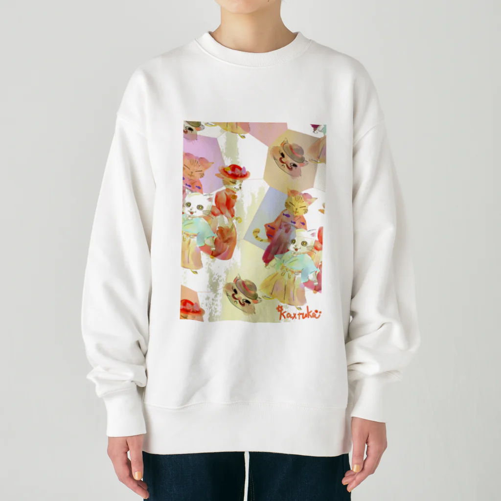 kaxtukaの猫ロマ Heavyweight Crew Neck Sweatshirt