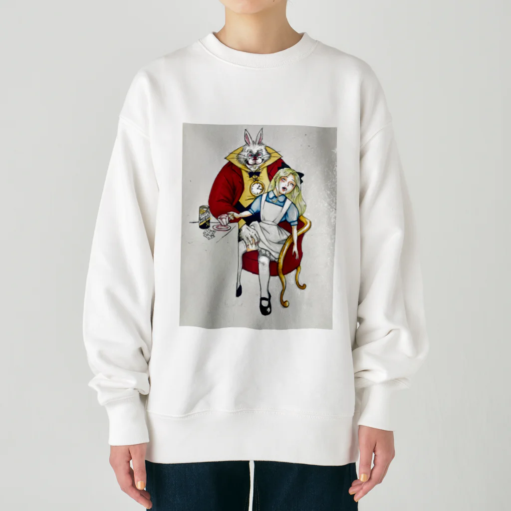 AKZの悪いうさぎと酩酊アリス Heavyweight Crew Neck Sweatshirt