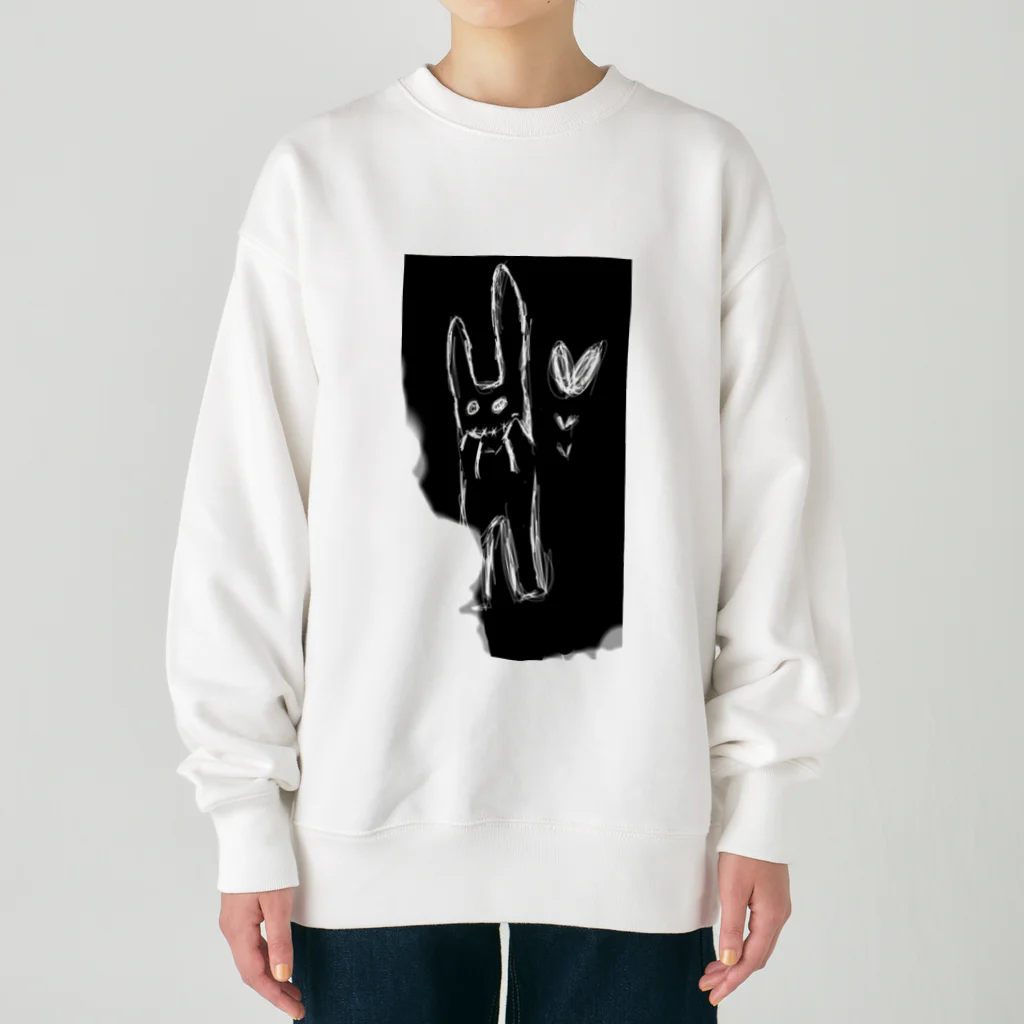 夢先案内人らびっとくんのらぶらびっとくん Heavyweight Crew Neck Sweatshirt