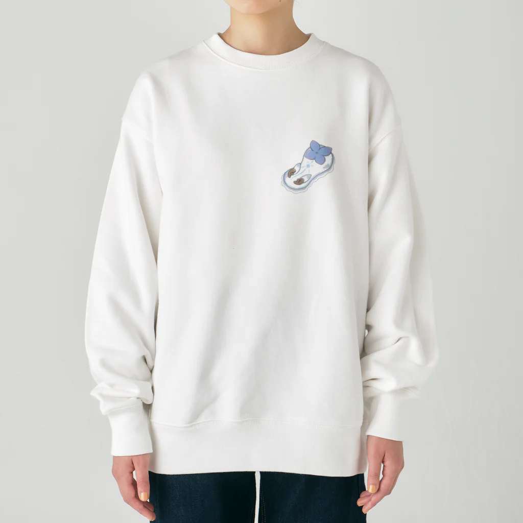 Jackalope Houseのツノアリウサギアジサイモドキウミウシ 青色ver. Heavyweight Crew Neck Sweatshirt