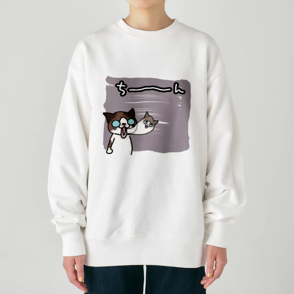 ちびと歩けばの魂とちびちゃん Heavyweight Crew Neck Sweatshirt