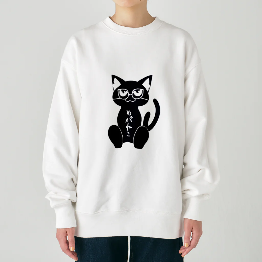 blueberryショップのめがねこ Heavyweight Crew Neck Sweatshirt