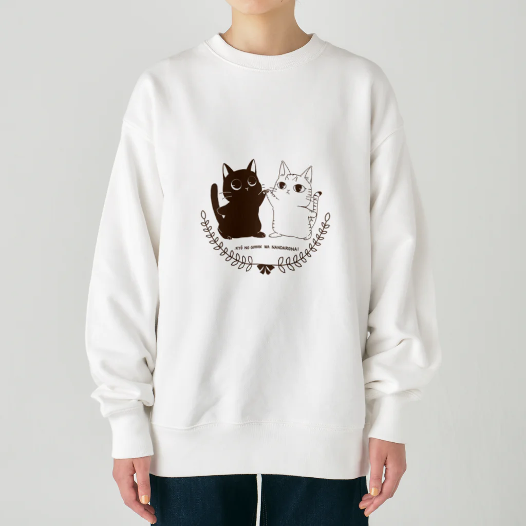 ji_coのクロネコとキジトラ Heavyweight Crew Neck Sweatshirt