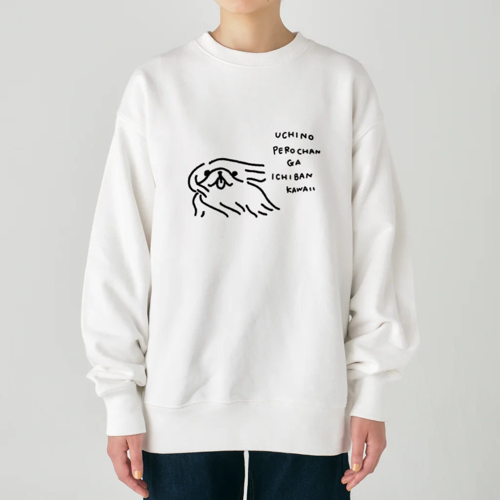 TOMOS-dogのかぜになびく犬 Heavyweight Crew Neck Sweatshirt