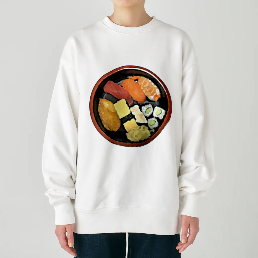 脂身通信Ｚのお寿司_握り寿司_盛り込み_230118 Heavyweight Crew Neck Sweatshirt