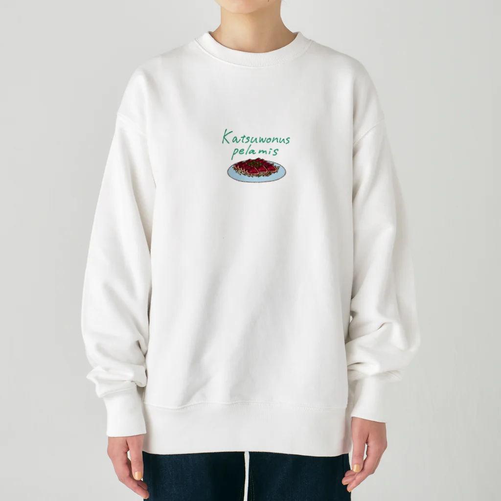 マグロっぴのKatsuwonus pelamis Heavyweight Crew Neck Sweatshirt