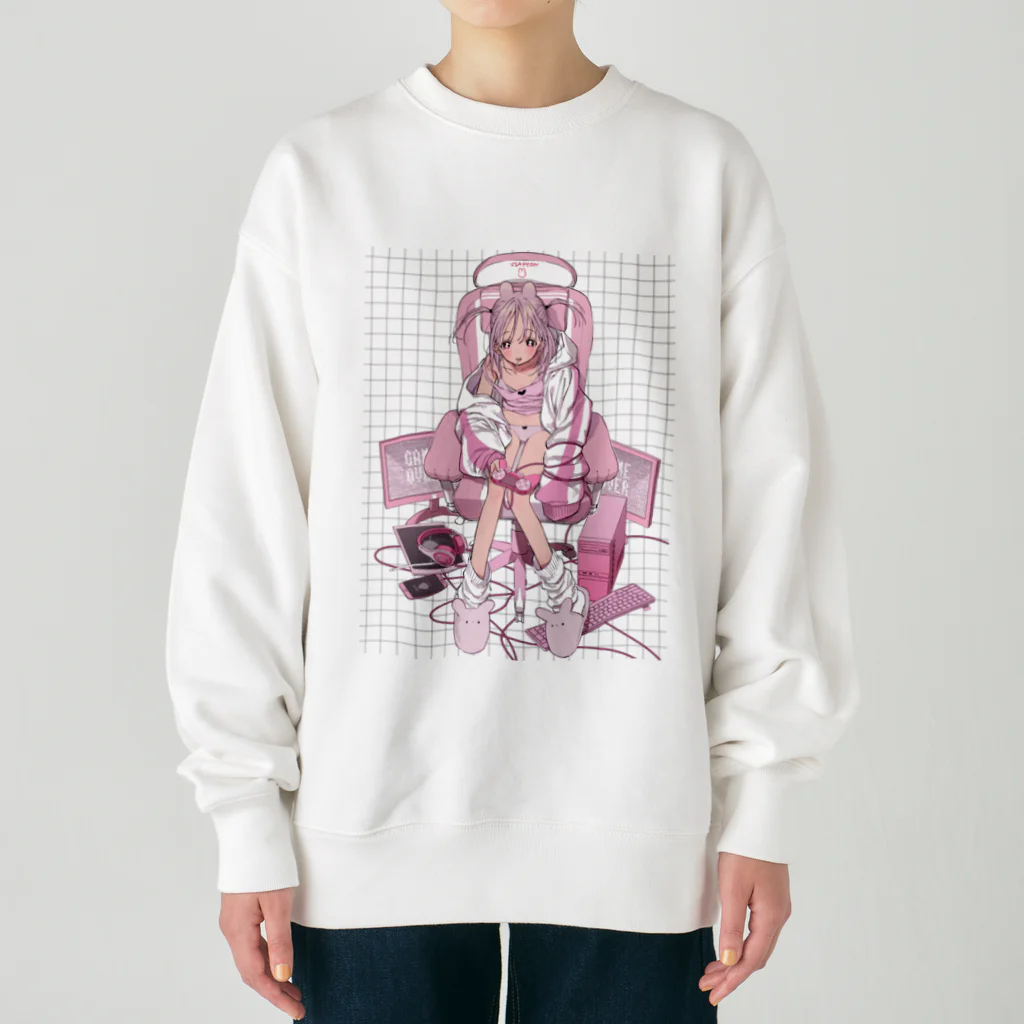 棉きのしのUSAPYONシリーズ Heavyweight Crew Neck Sweatshirt