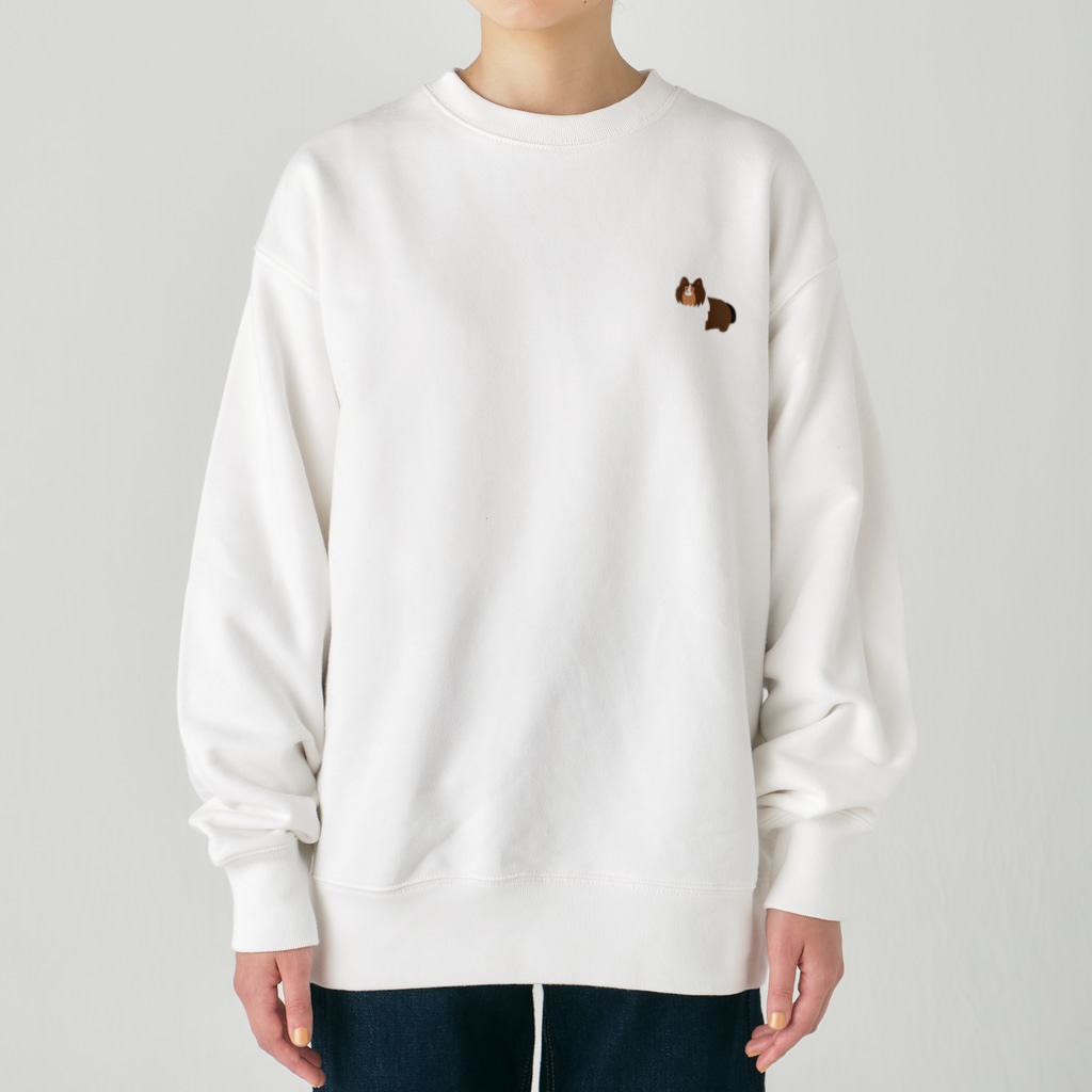 Kotetsu diary(SUZURI店)のゆるゆるシェルティ Heavyweight Crew Neck Sweatshirt