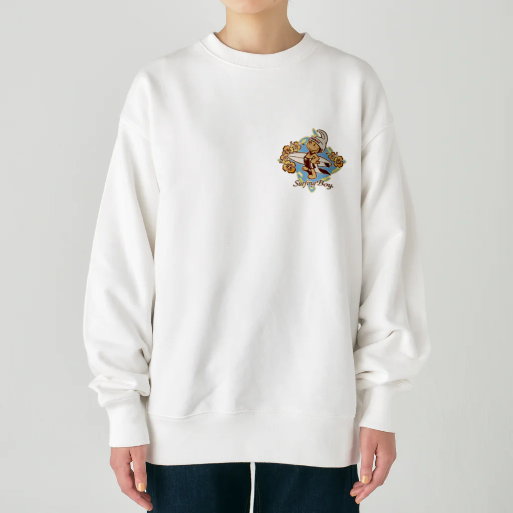 Surfing Boy Shopの日焼けサーフィンボーイくん Heavyweight Crew Neck Sweatshirt