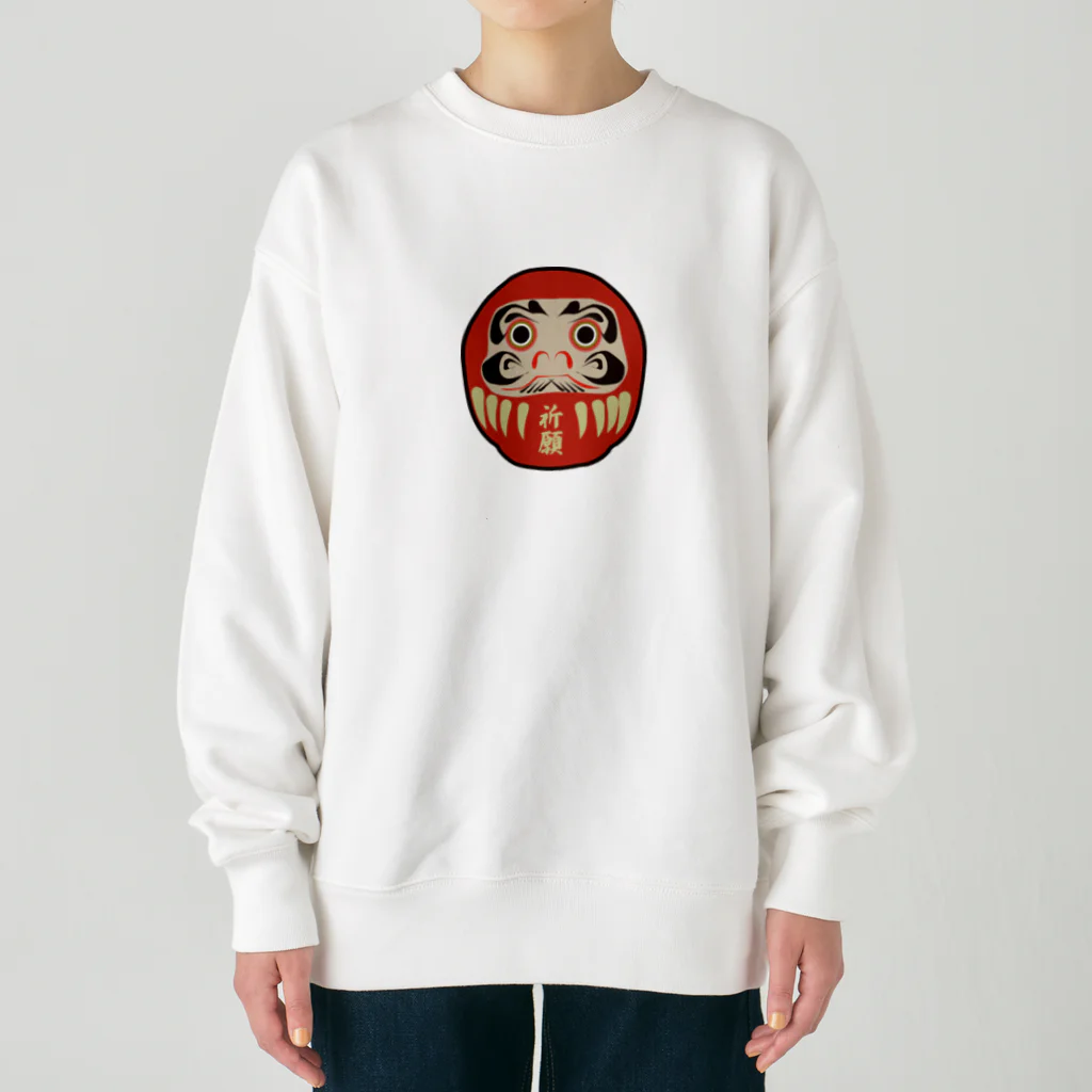 funny-boneの［赤］だるま 開運吉祥 達磨 Heavyweight Crew Neck Sweatshirt