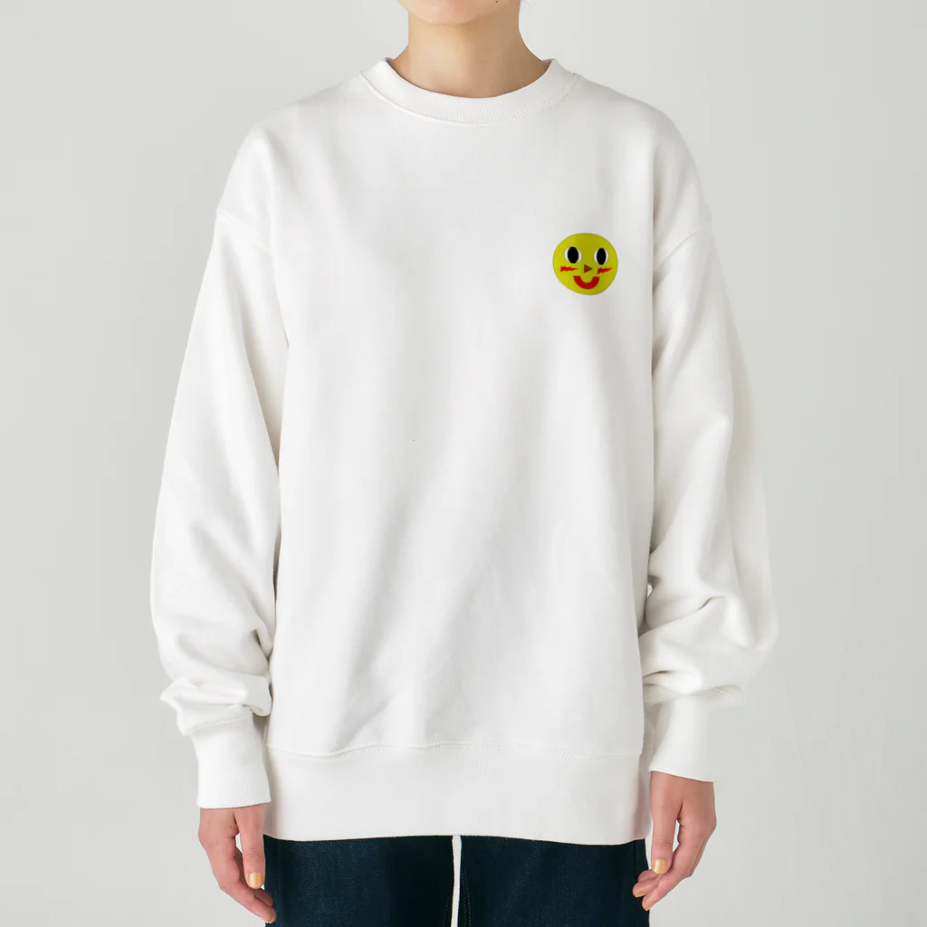 Tsubachan Shop【シンプルでかっこいい・かわいいデザイン中心】のスマイルくん Heavyweight Crew Neck Sweatshirt