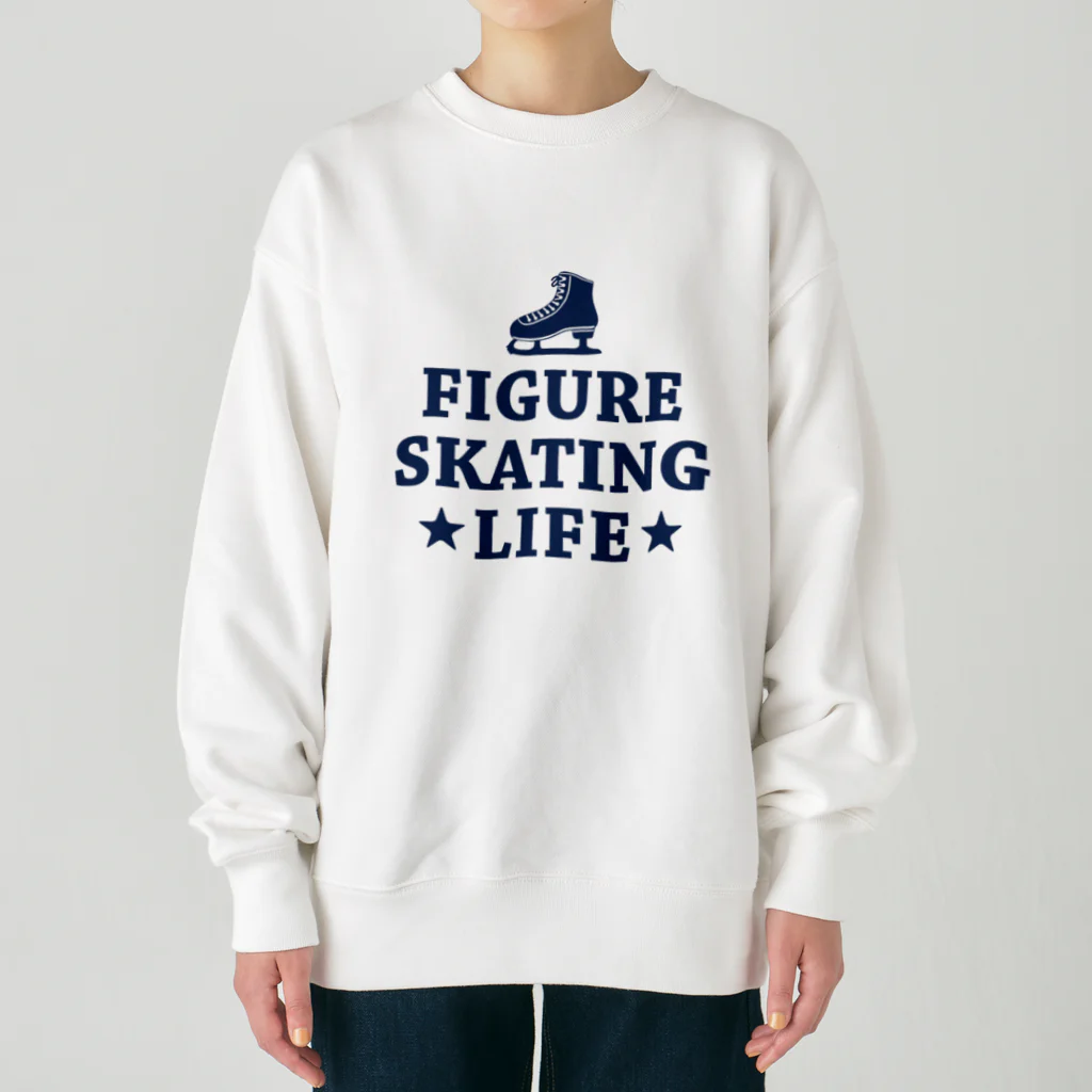 sports_tower スポーツタワーのフィギュアスケート・figure skating・グッズ・デザイン・フィギアスケート・#Tシャツ・ステップ・スピン・ジャンプ・スケート靴イラスト・技・男子・女子・かっこいい・かわいい・アイスダンス ヘビーウェイトスウェット