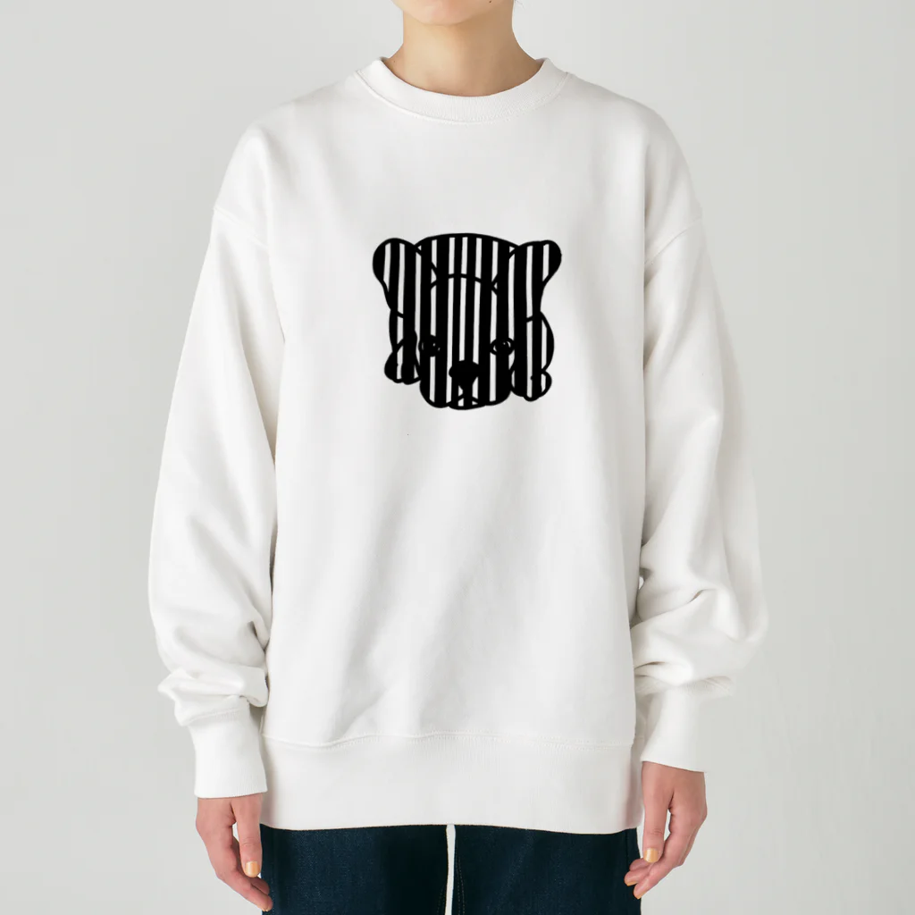 みつまめこshopのストライプ犬 Heavyweight Crew Neck Sweatshirt