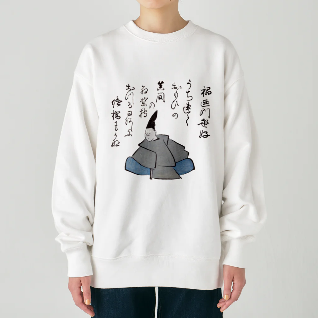 Nursery Rhymes  【アンティークデザインショップ】の狂歌(歌川広重画) Heavyweight Crew Neck Sweatshirt