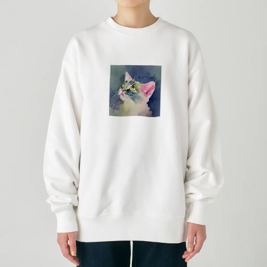 broccoli-のcat1 Heavyweight Crew Neck Sweatshirt