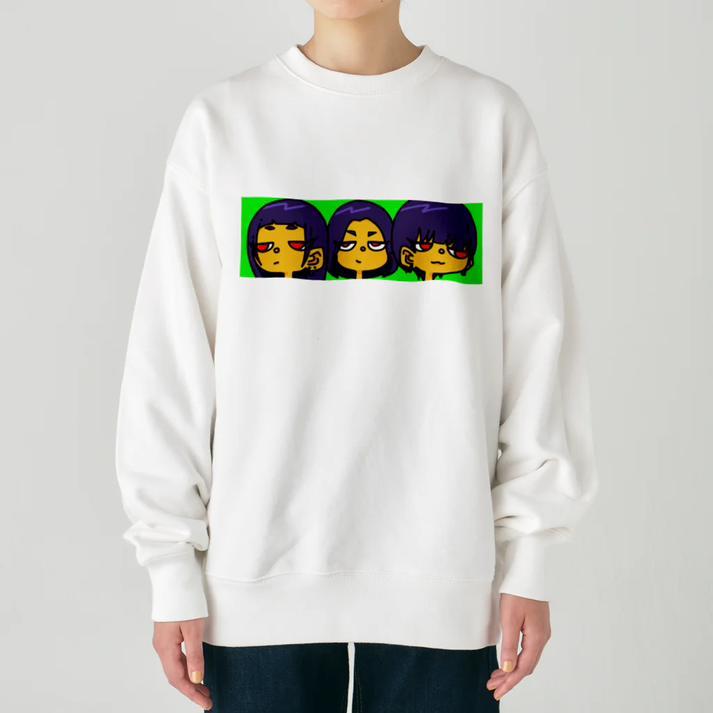 キカンシのデフォルメキカンシ Heavyweight Crew Neck Sweatshirt